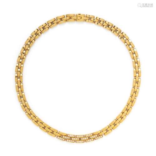 CARTIER, YELLOW GOLD AND DIAMOND  MAILLON PANTHERE  NECKLACE