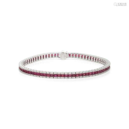 RUBY AND DIAMOND BRACELET