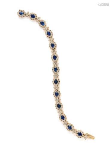 SAPPHIRE AND DIAMOND BRACELET