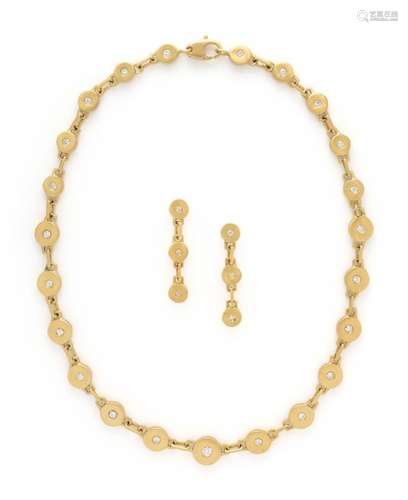 ROBIN ROTENIER, YELLOW GOLD AND DIAMOND SET