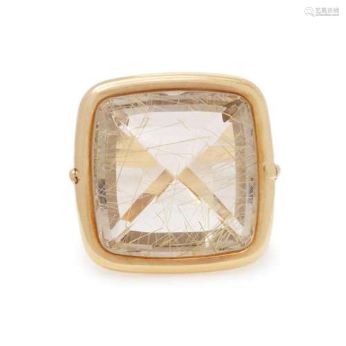 HERMES, RUTILATED QUARTZ RING