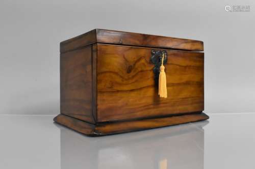 A Late Victorian Figured Walnut Stationery Box with Hinged L...