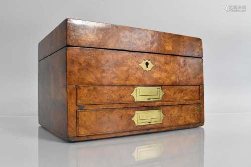 A 19th Century Burr Walnut Homeopathic Medicine Box by Thomp...