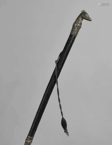 A Late 19th/Early 20th Century Ladies Riding Whip with White...