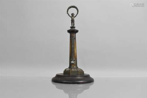 A 19th Century Novelty Brass Desk Thermometer in the Form of...