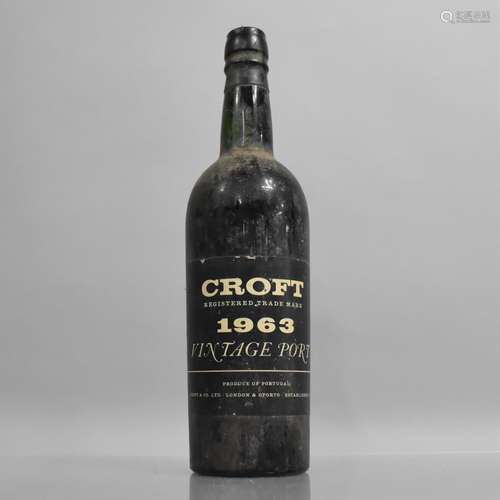 A Single Bottle of Croft 1963 Vintage Port