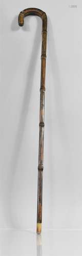 An Unusual Square Section Coromandel Wood Walking Stick by B...