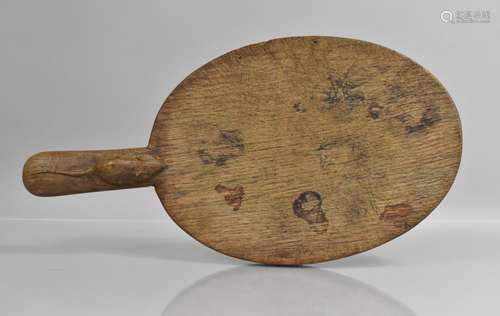 An Oak Mouseman Cheese Board, Robert Thompson of Kilburn (18...