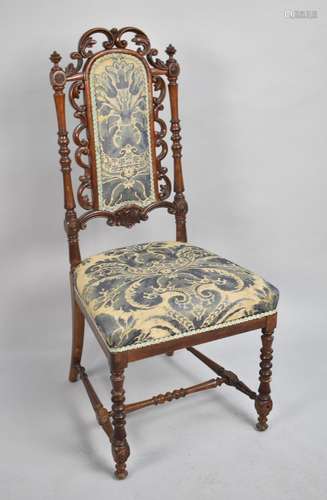 A Pretty Victorian Mahogany Framed Ladies Nursing Chair