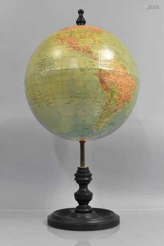 A Mid 20th Century 12 Inch Terrestrial Globe, Supported on a...