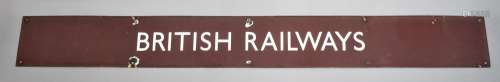 A British Railways (Western Region) Enamel Sign, 128x14.5cms