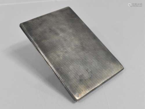 A Silver Cigarette Case with Engine Turned Decoration, Hallm...