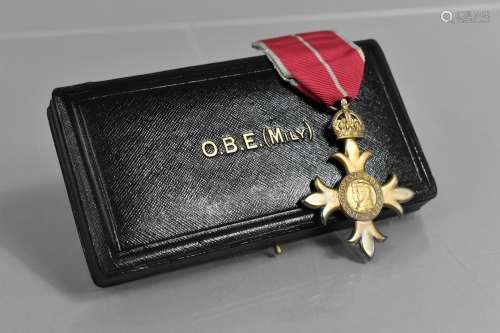 A Cased OBE Awarded to Commander Eric H Harvey, OBE RN with ...