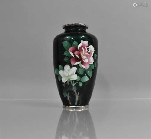 A Japanese Sato Type Cloisonne Vase decorated with Flowers o...