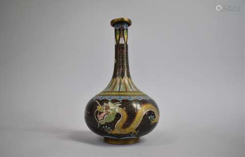 A Chinese Cloisonne Bottle Vase Decorated with Polychrome En...