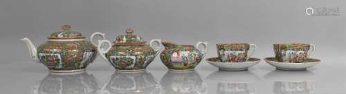 A 20th Century Chinese Famille Rose Tea Set to comprise Teap...