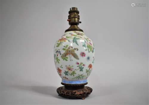 A 19th Century Chinese Porcelain Vase now Converted to Table...