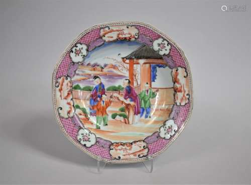 An 18th Century Chinese Octagonal Shallow Bowl Decorated in ...