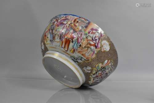 A Large 18th Century Chinese Mandarin Palette Porcelain Bowl...