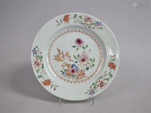 An 18th Century Chinese Porcelain Plate Decorated in the Fam...