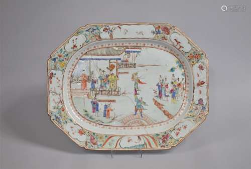An 18th Century Chinese Rectangular Platter Decorated in the...