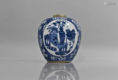 An 18th/19th Century Chinese Blue and White Ginger Jar decor...
