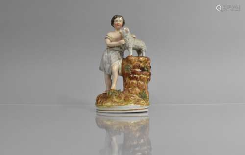 A 19th Century Staffordshire Biblical Figure of David with L...