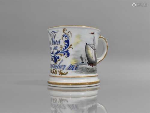 A Mid 19th Century Staffordshire Porcelain Cylindrical Mug w...
