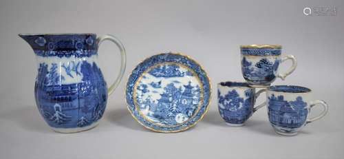 A Collection of 18th/19th Century Blue and White to Comprise...