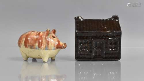 A 19th Century Salt-glazed Ceramic Money Box in the form of ...