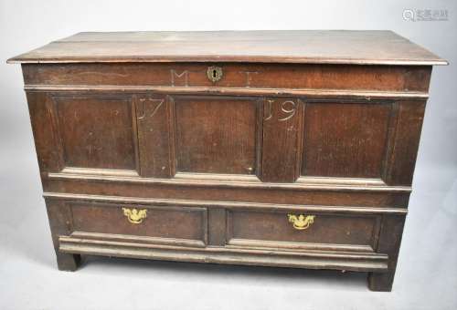 An 18th Century Oak Mule Chest with Two Base Drawers, Three ...