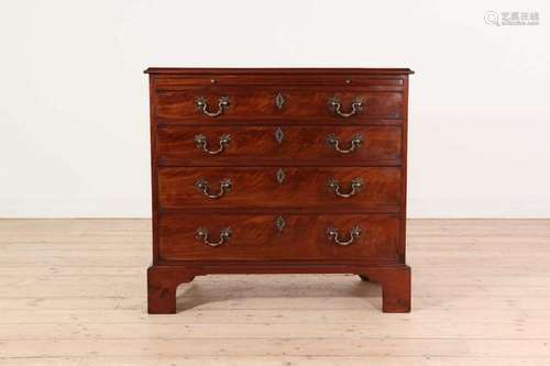 A George III mahogany chest of drawers,