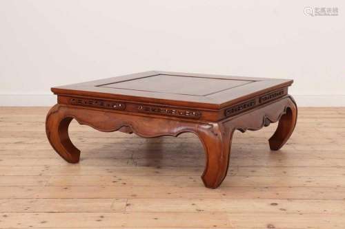 An elm low coffee table in the Chinese style,