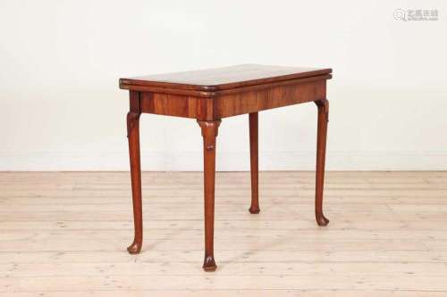 A George I padouk card table,