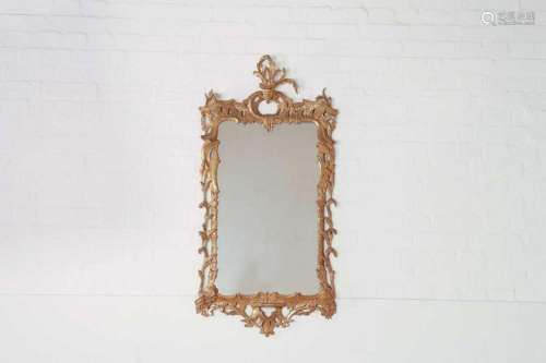 A giltwood pier mirror,