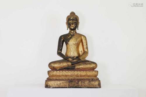 A gilt and lacquered bronze Rattanakosin Buddha,