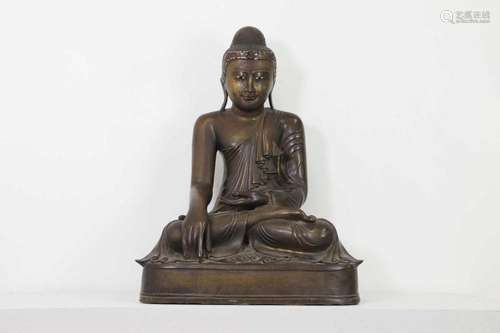 A bronze figure of Buddha,