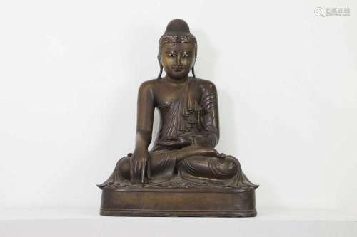 A bronze figure of Buddha,