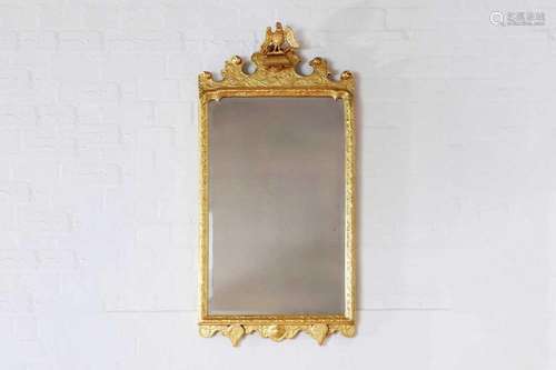 A George I gilt gesso girandole mirror,