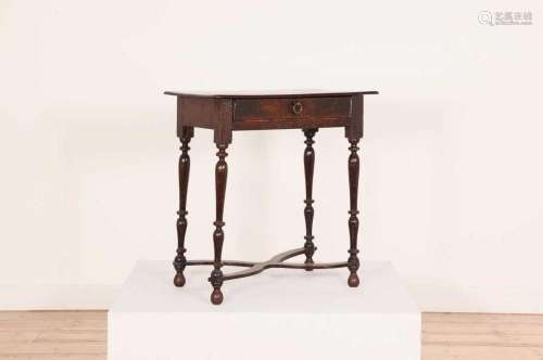 A small oak side table,