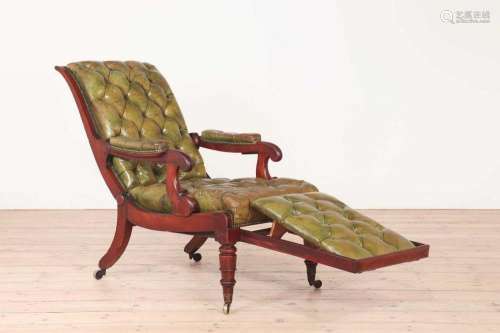 A Regency reclining library armchair by Robert Daws,