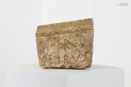 An early Christian alabaster panel fragment,