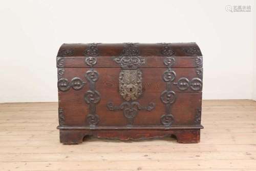 An oak chest,