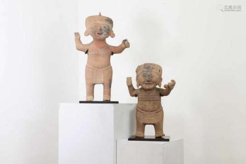 A pair of terracotta Veracruz sonrientes,