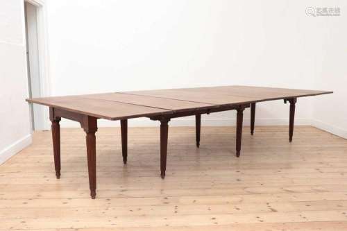 A Gillows of Lancaster mahogany extending dining table,