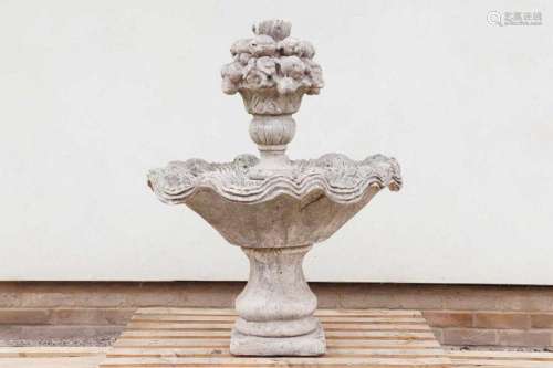A composite stone fountain,