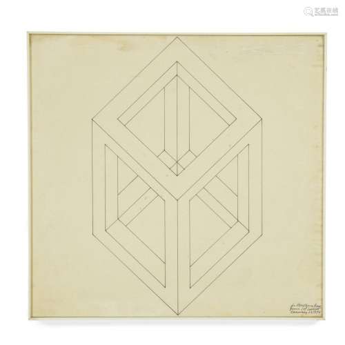 SOL LEWITT (1928-2007) Open Cube Drawing, 1974