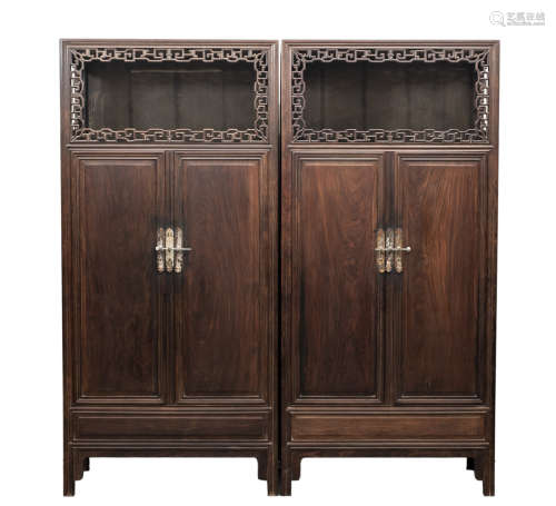 A huanghuali wood cabinet,Qing dynasty