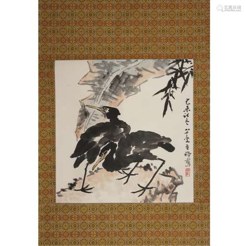 Li Kuchan (1899 - 1983) Birds,ink and colour on paper,70cm*6...