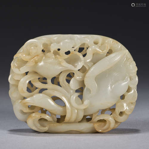 A jade belt buckle ,Liao dynasty